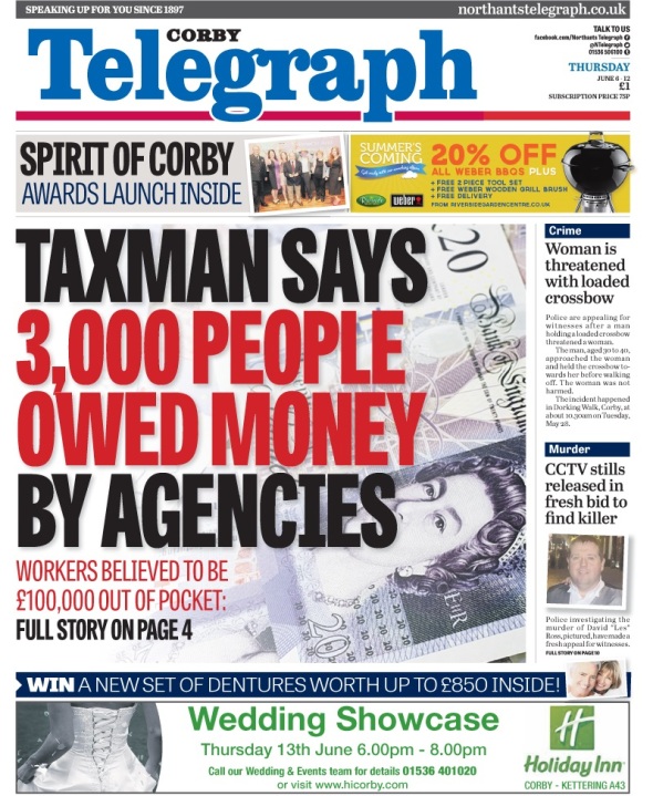 Corby front page - employment agencies